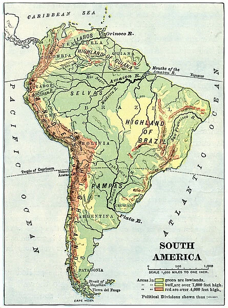 South America map 1892