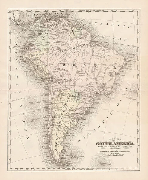 South America map 1893