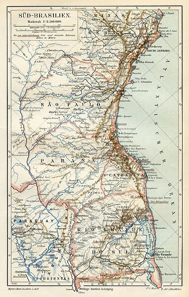 South Brazil map 1895