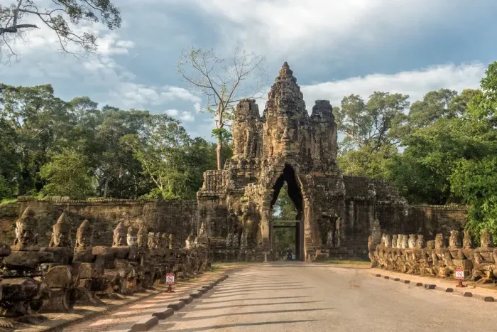 Framed Print : South Gate of Angkor Thom complex. Bayon Temple Entrance, Angkor Thom gate, Siem Reap, Cambodia Framed Print : South Gate of Angkor Thom complex. Bayon Temple Entrance, Angkor Thom gate, Siem Reap, Cambodia
