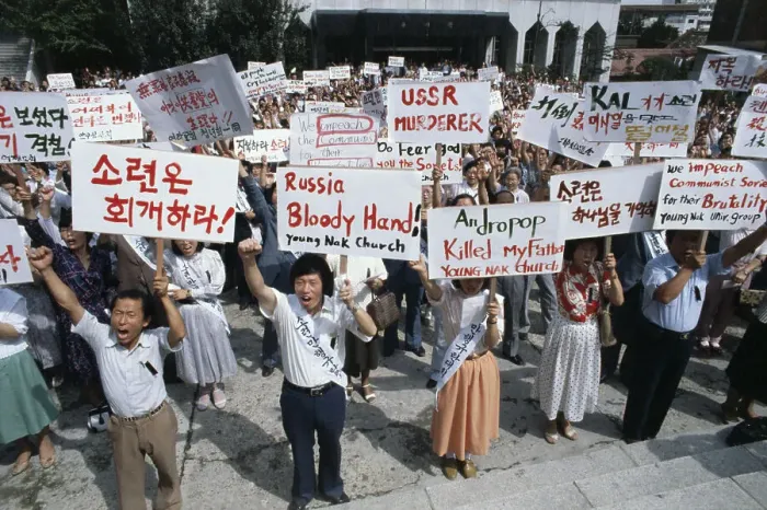Framed Print : South Koreans Protesting Framed Print : South Koreans Protesting