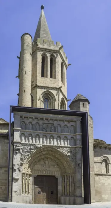 Framed Print : South portal with Romanesque sculptural decorations of the parish church of Santa Maria la Real, Sanguesa, Navarre, Spain Framed Print : South portal with Romanesque sculptural decorations of the parish church of Santa Maria la Real, Sanguesa, Navarre, Spain