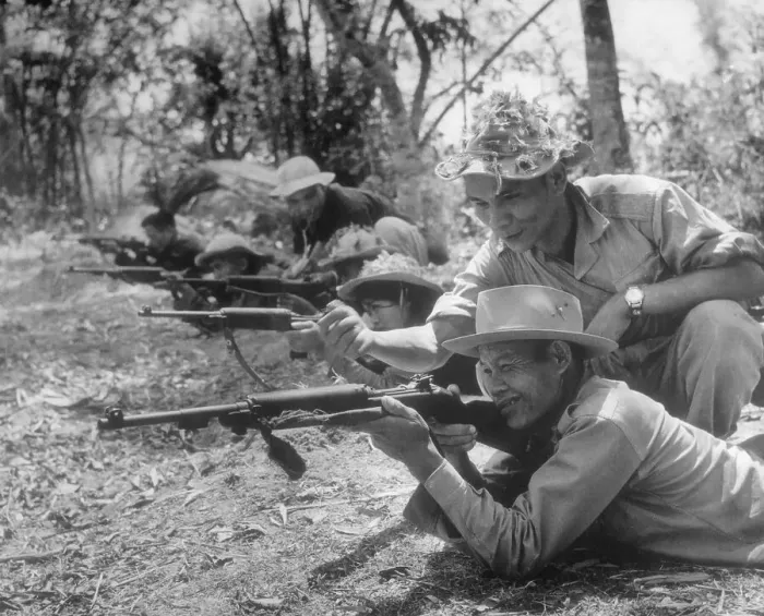 Framed Print : South Vietnamese Civilians Training to Be Guerrillas Framed Print : South Vietnamese Civilians Training to Be Guerrillas