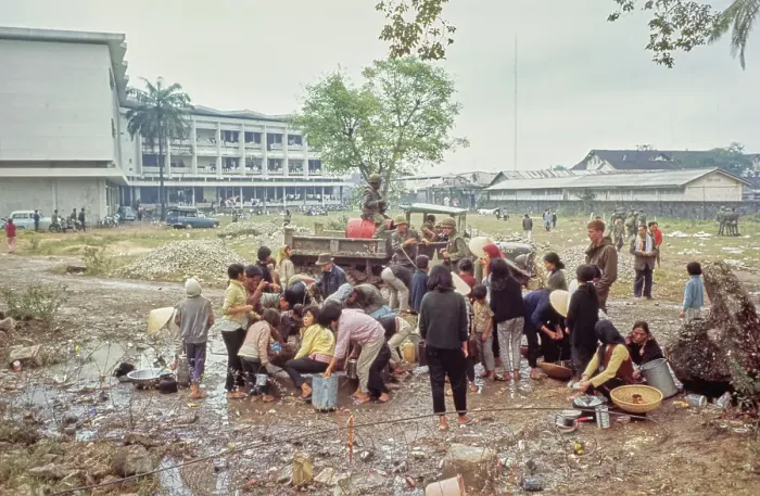 Framed Print : South Vietnamese Refugees, Hue Framed Print : South Vietnamese Refugees, Hue