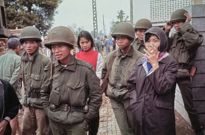 Framed Print : South Vietnamese Refugees, Hue Framed Print : South Vietnamese Refugees, Hue
