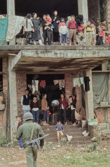 Framed Print : South Vietnamese Refugees, Hue Framed Print : South Vietnamese Refugees, Hue