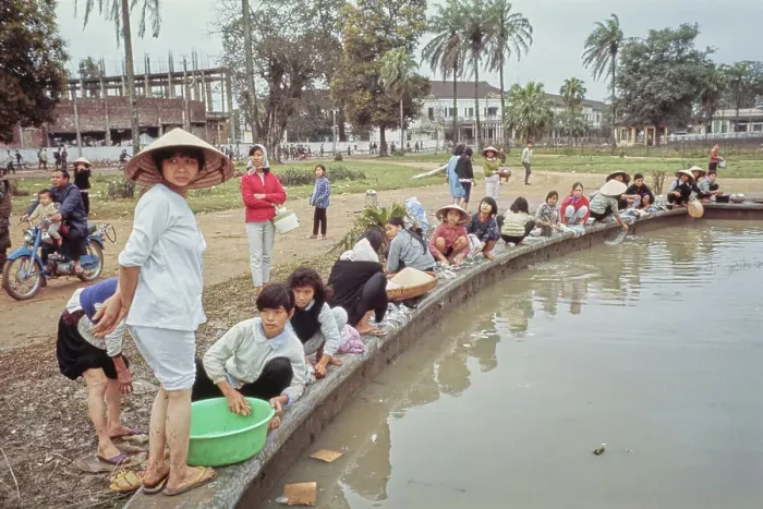 Framed Print : South Vietnamese Refugees, Hue Framed Print : South Vietnamese Refugees, Hue