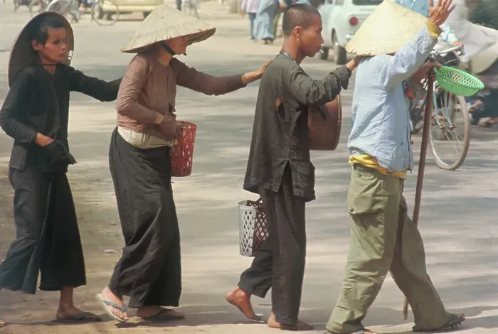 Framed Print : South Vietnamese Refugees Walking in Line Framed Print : South Vietnamese Refugees Walking in Line