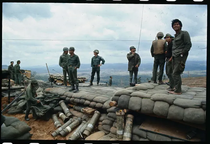 Framed Print : South Vietnamese Soldiers Standing atop Bunkers Framed Print : South Vietnamese Soldiers Standing atop Bunkers
