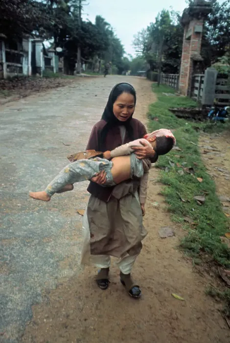 Framed Print : South Vietnamese Woman Carrying Her Wounded Son Framed Print : South Vietnamese Woman Carrying Her Wounded Son