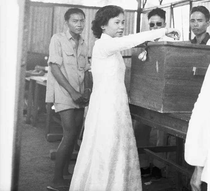 Framed Print : South Vietnamese Woman Casting Ballot Framed Print : South Vietnamese Woman Casting Ballot