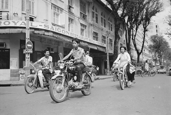 Framed Print : South Vietnamese Youngsters Riding Motorcycles Framed Print : South Vietnamese Youngsters Riding Motorcycles