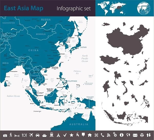 Southeast Asia - Infographic map - illustration