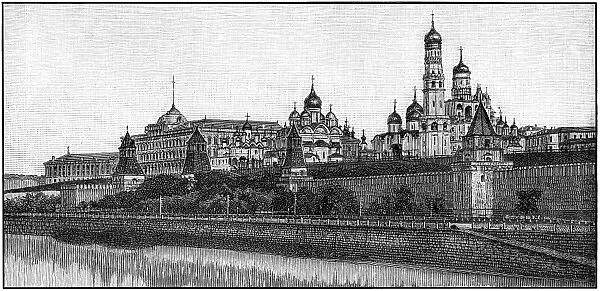 Southeast view of the Kremlin in Moscow