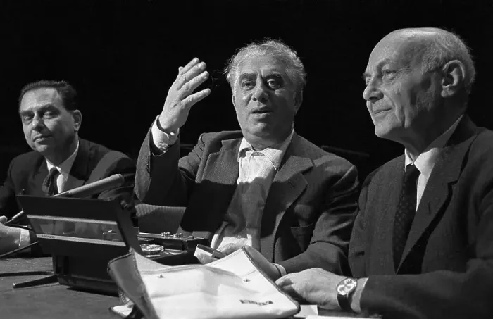 Framed Print : Soviet Composer Speaking at News Conference Framed Print : Soviet Composer Speaking at News Conference