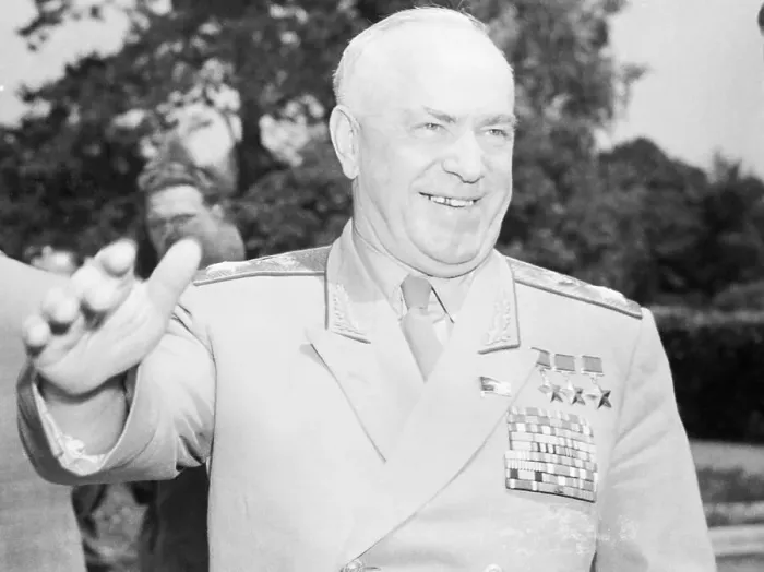 Framed Print : Soviet Defense Minister Georgi Zhukov Gesturing Genially