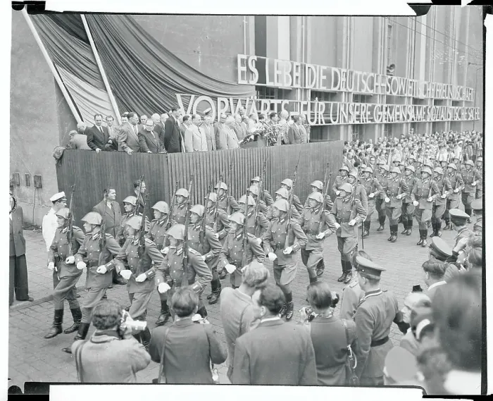 Framed Print : Soviet and East German Officials Reviewing a Parade Framed Print : Soviet and East German Officials Reviewing a Parade