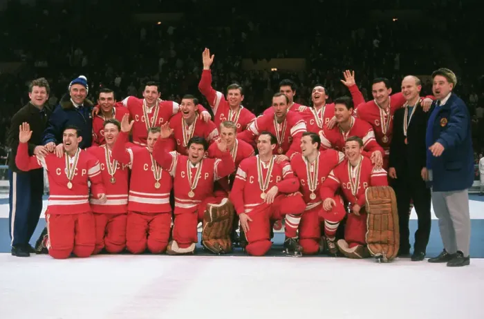 Framed Print : Soviet Ice Hockey Team Framed Print : Soviet Ice Hockey Team