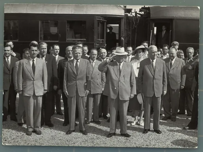 Framed Print : Soviet Leaders Posing with Czech Officials Framed Print : Soviet Leaders Posing with Czech Officials