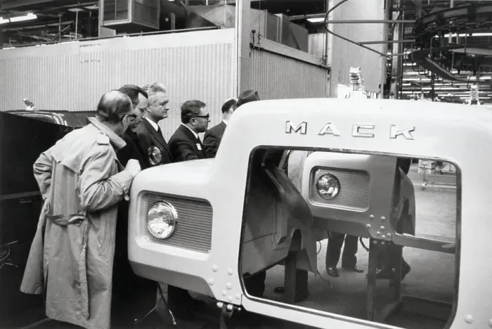 Framed Print : Soviet Officials Inspect Mack Trucks Framed Print : Soviet Officials Inspect Mack Trucks