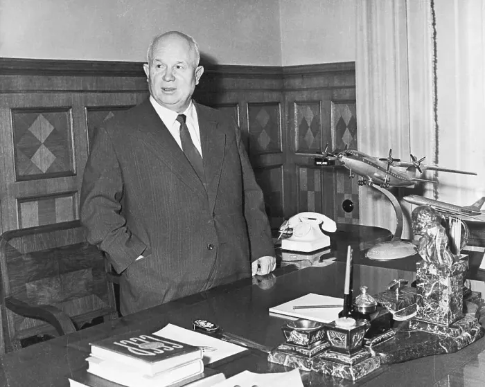 Framed Print : Soviet Premier Khrushchev in Office Framed Print : Soviet Premier Khrushchev in Office