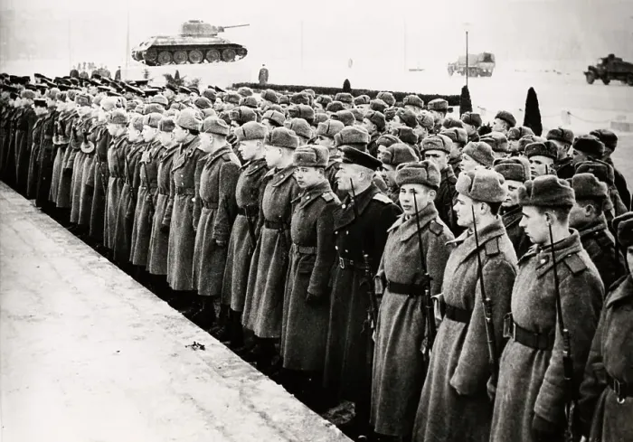 Framed Print : Soviet Soldiers In Berlin Framed Print : Soviet Soldiers In Berlin