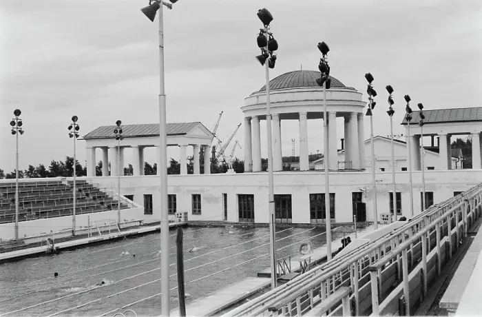 Framed Print : Soviet Swimming Pool Framed Print : Soviet Swimming Pool