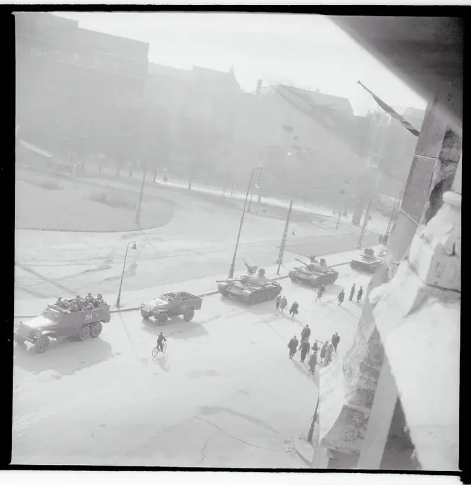 Framed Print : Soviet Trucks and Tanks in Hungary Framed Print : Soviet Trucks and Tanks in Hungary