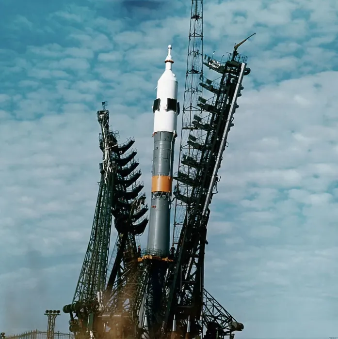 Framed Print : Soyuz Spacecraft at Launch Pad Framed Print : Soyuz Spacecraft at Launch Pad