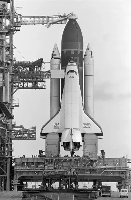 Framed Print : Space Shuttle Atlantis on Launch Pad Framed Print : Space Shuttle Atlantis on Launch Pad