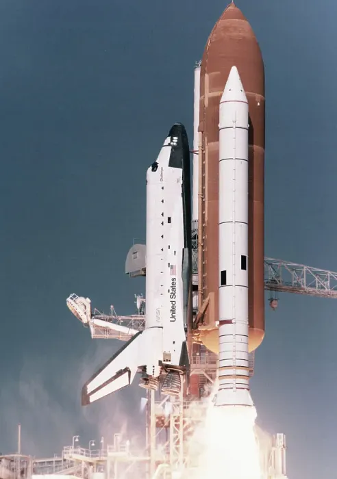 Framed Print : Space Shuttle Challenger During Blastoff