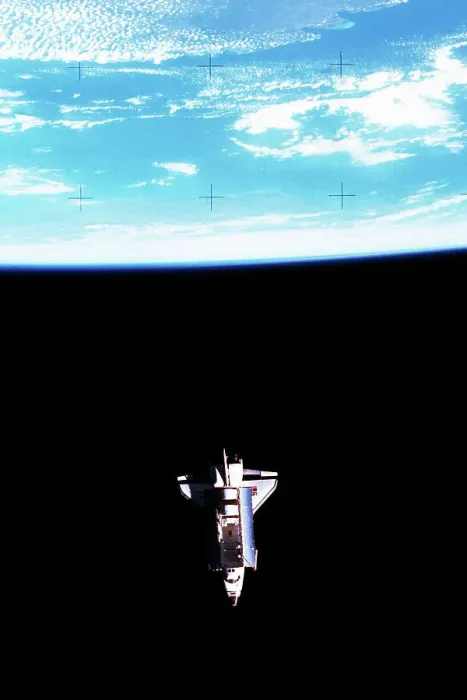 Framed Print : Space Shuttle Challenger Orbiting Earth Framed Print : Space Shuttle Challenger Orbiting Earth