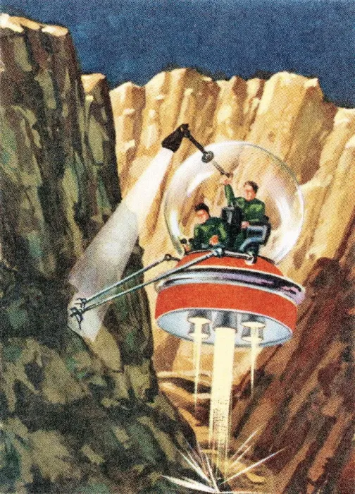 Framed Print : Spacecraft Landing on a Planet