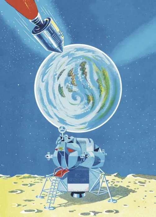 Framed Print : Spacecraft on the Moon Framed Print : Spacecraft on the Moon