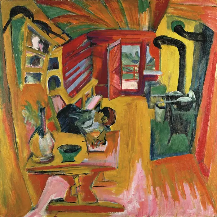Framed Print : Spain, Madrid, Thyssen-Bornemisza Museum. Whole artwork view. A kitchen of a house in the mountains Framed Print : Spain, Madrid, Thyssen-Bornemisza Museum. Whole artwork view. A kitchen of a house in the mountains