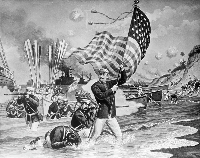 Framed Print : Spanish American War Marines