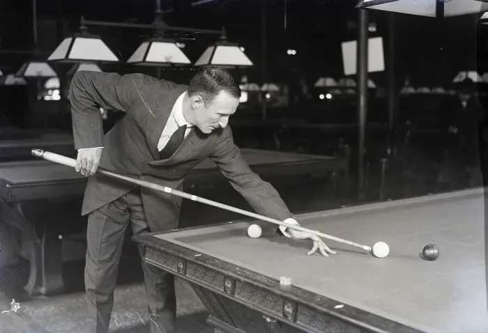Framed Print : Spanish Billiards Player Taking Shot Framed Print : Spanish Billiards Player Taking Shot