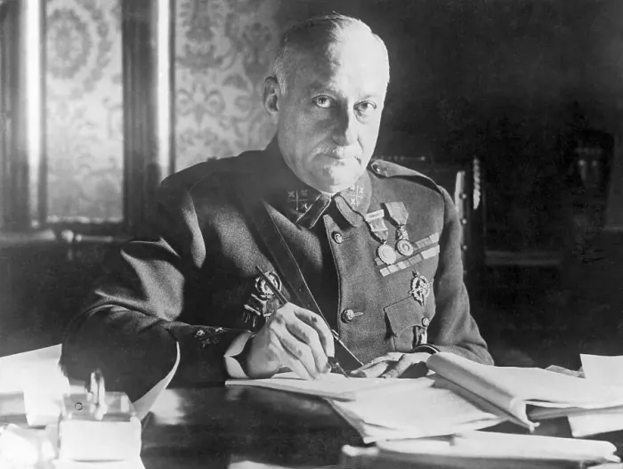 Framed Print : Spanish Dictator Primo de Rivera Pausing at His Desk