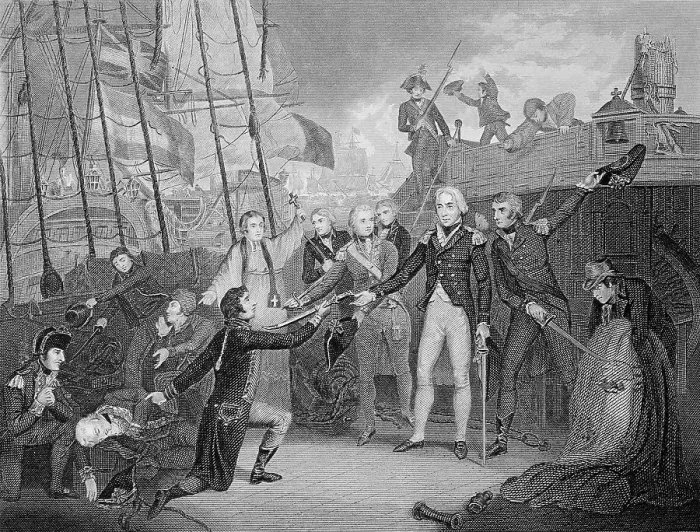 Framed Print : Spanish Surrender To Admiral Nelson Framed Print : Spanish Surrender To Admiral Nelson