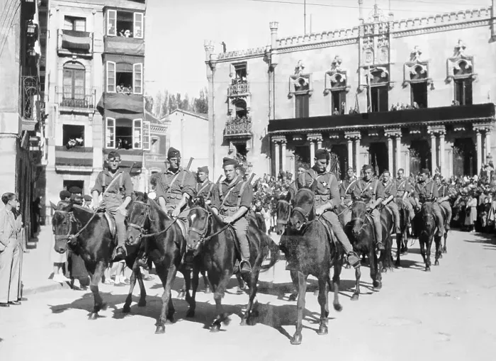 Framed Print : Spanish Troops Celebrating Victory