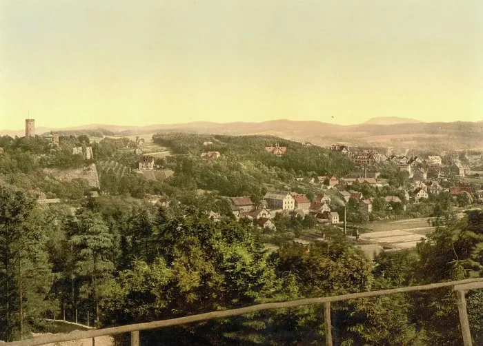 Framed Print : Sparenburg, Bielefeld in North Rhine-Westphalia, Germany, Historical, Photochrome print from the 1890s Framed Print : Sparenburg, Bielefeld in North Rhine-Westphalia, Germany, Historical, Photochrome print from the 1890s