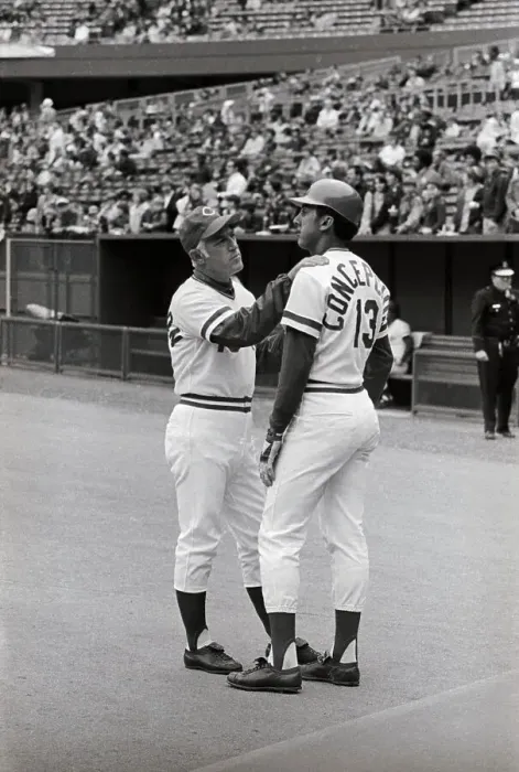 Framed Print : Sparky Anderson Talking with Dave Concepcion Framed Print : Sparky Anderson Talking with Dave Concepcion