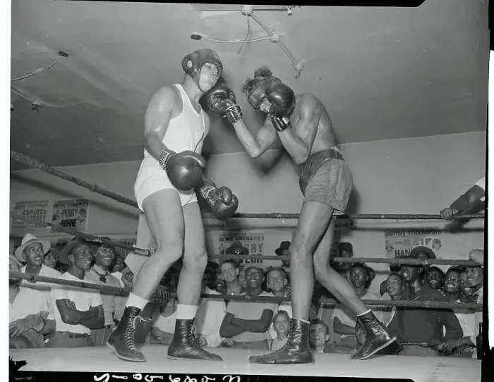 Framed Print : Sparring Partner Punching Joe Louis Framed Print : Sparring Partner Punching Joe Louis