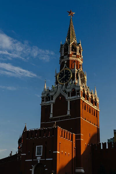 Spasskaya Tower on the Red Square in Moscow, Russia