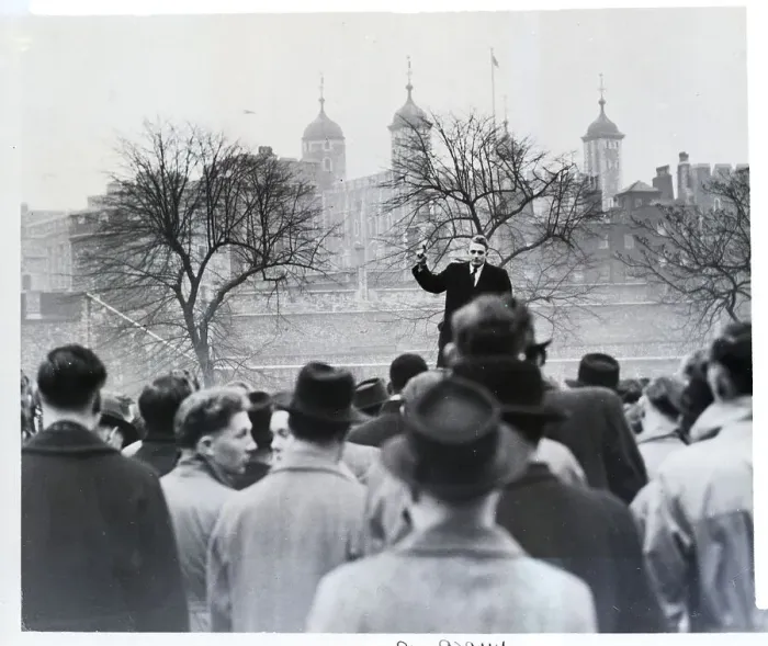 Framed Print : Speaker Addresses Crowd On Tower Hill Framed Print : Speaker Addresses Crowd On Tower Hill