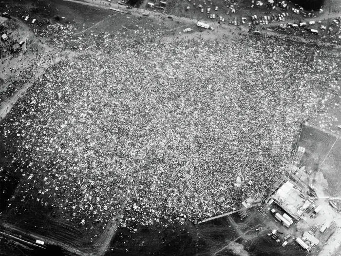 Framed Print : Spectators at the 1969 Woodstock Festival