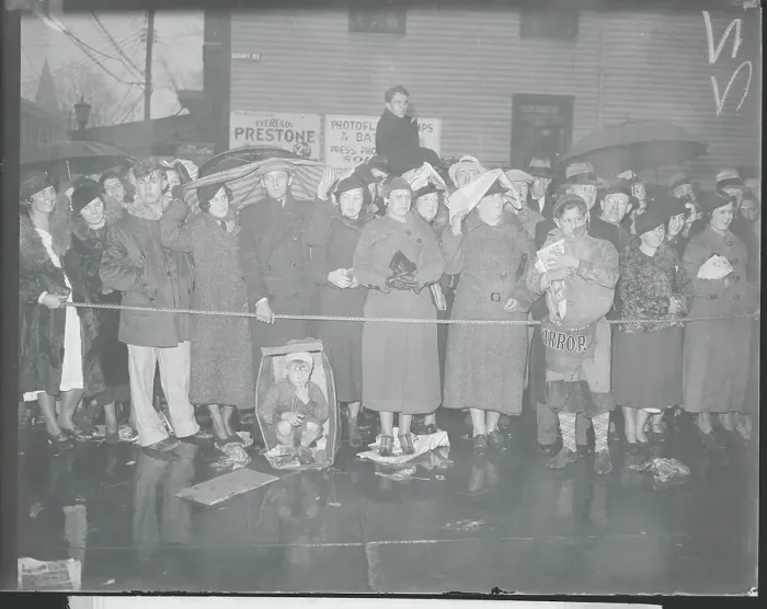 Framed Print : Spectators Outside Courthouse Framed Print : Spectators Outside Courthouse