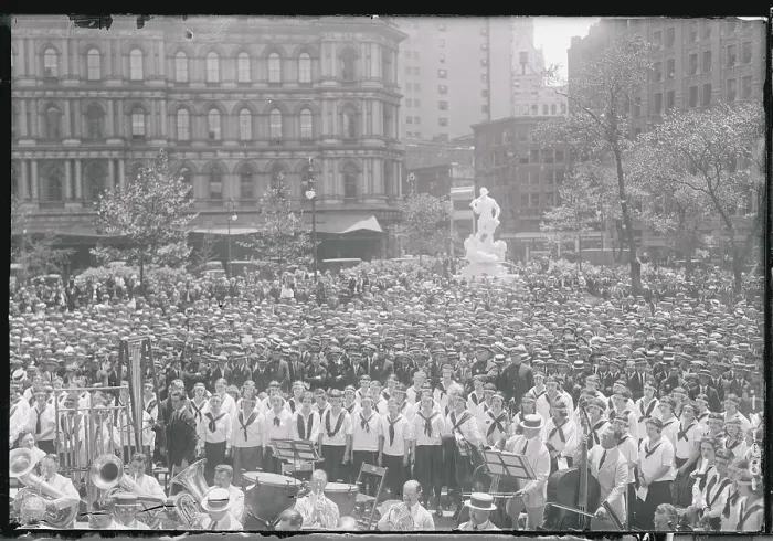 Framed Print : Spectators and Uniformed Choir Outdoor Framed Print : Spectators and Uniformed Choir Outdoor