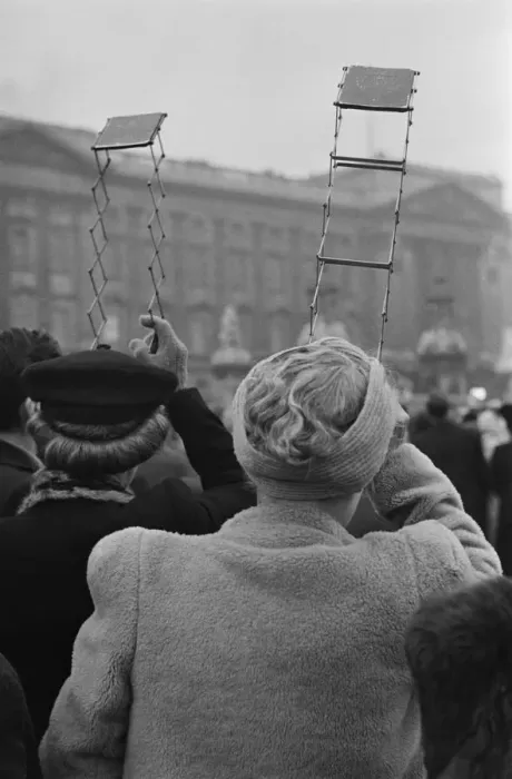 Framed Print : Spectators Use Periscopes Framed Print : Spectators Use Periscopes