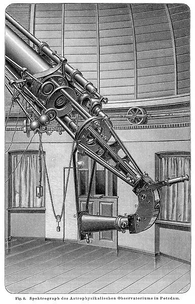 Spectrograph telescope engraving 1895